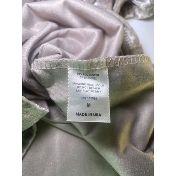 Crushed Velvet Short Sleeve Top With Pocket Celebration Holiday Party New Years - Picture 6 of 7